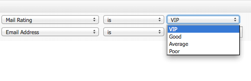 mailrating segment creation