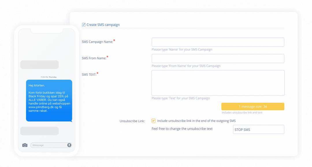 SMS Editor Email Marketing Marketing Automation