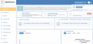 A screenshot from the interface of MarketingPlatform picturing the instructions for using My account.