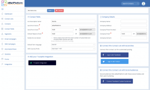 A screenshot from the interface of MarketingPlatform, picturing the instructions to use social audiences feature.