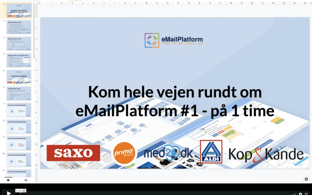 A screenshot from the webinar presentation from MarketingPlatform.