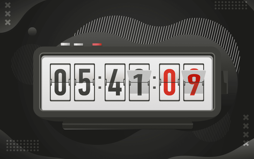 A digital clock counting the time till Black Friday sales is depicted against a black background.