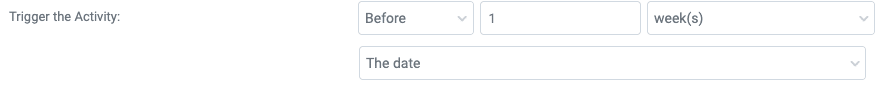 A screenshot from the interface of MarketingPlatform picturing the instructions for setting up a trigger to wish your recipients a happy birthday.