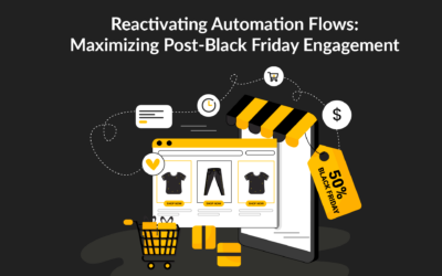 Black Friday setting of a webshop presenting discounts and offers to engage customers.